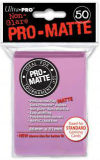 Deck protector sleeves, Pro Matte, Pink, 50st