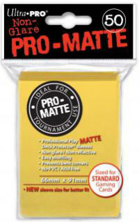Deck protector sleeves, Pro Matte, Yellow, 50st