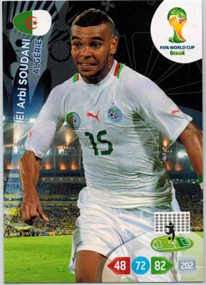 Grundkort, 2014 Adrenalyn World Cup #005. El Arbi Soudani (Algérie)
