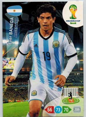 Grundkort, 2014 Adrenalyn World Cup #014. Éver Banega (Argentina)