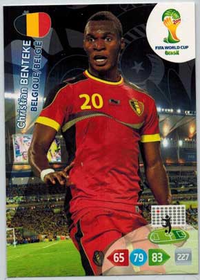 Grundkort, 2014 Adrenalyn World Cup #034. Christian Benteke (Belgique/Belgie)
