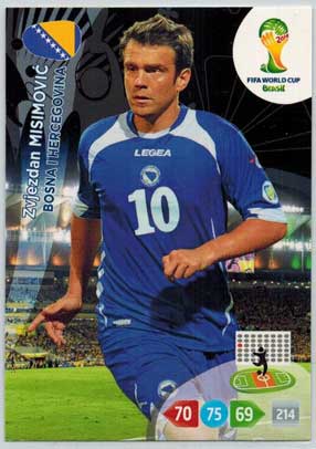 Grundkort, 2014 Adrenalyn World Cup #041. Zvjezdan Misimovic (Bosna i Hercegovina)