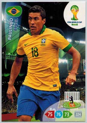 Grundkort, 2014 Adrenalyn World Cup #055. Paulinho (Brasil)
