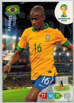 Grundkort, 2014 Adrenalyn World Cup #056. Ramires (Brasil)