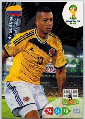 Grundkort, 2014 Adrenalyn World Cup #081. Fredy Guarin (Colombia)