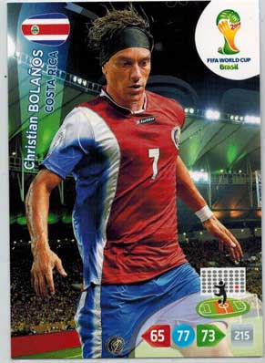 Grundkort, 2014 Adrenalyn World Cup #091. Christian Bolaños (Costa Rica)