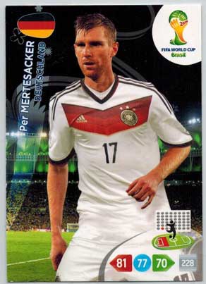 Grundkort, 2014 Adrenalyn World Cup #108. Per Mertesacker (Deutschland)