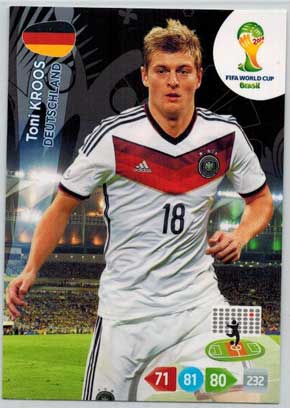 Grundkort, 2014 Adrenalyn World Cup #111. Toni Kroos (Deutschland)