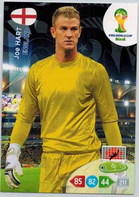 Grundkort, 2014 Adrenalyn World Cup #128. Joe Hart (England)