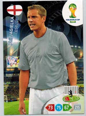 Grundkort, 2014 Adrenalyn World Cup #130. Phil Jagielka (England)
