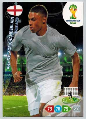 Grundkort, 2014 Adrenalyn World Cup #138. Alex Oxlade-Chamberlain (England)