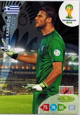 Grundkort, 2014 Adrenalyn World Cup #179. Orestis Karenzis (Hellas)