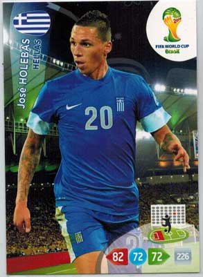 Grundkort, 2014 Adrenalyn World Cup #181. Jose Holebas (Hellas)