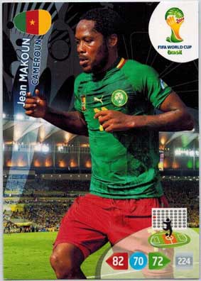 Grundkort, 2014 Adrenalyn World Cup #065. Jean Makoun (Cameroun)