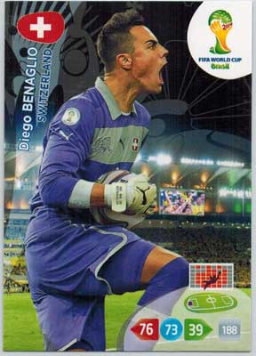 Grundkort, 2014 Adrenalyn World Cup #293. Diego Benaglio (Switzerland)