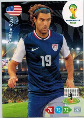 Grundkort, 2014 Adrenalyn World Cup #320. Graham Zusi (USA)