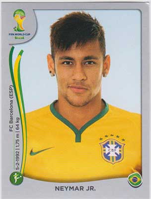 Panini World Cup 2014 Sticker #48 Neymar JR