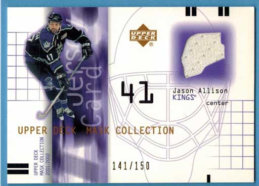 Jason Allison 2001-02 UD Mask Collection Jerseys #JJA /150
