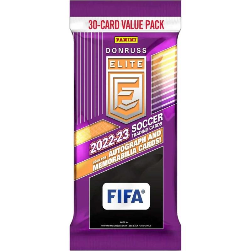 1st Value Pack 2022-23 Panini Donruss ELITE FIFA Soccer (30 kort)