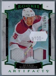 Henrik Samuelsson 2015-16 Artifacts Jerseys Patch Emerald #161 121/199