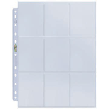 25 Plastic pages - Silver series - 9 Pocket