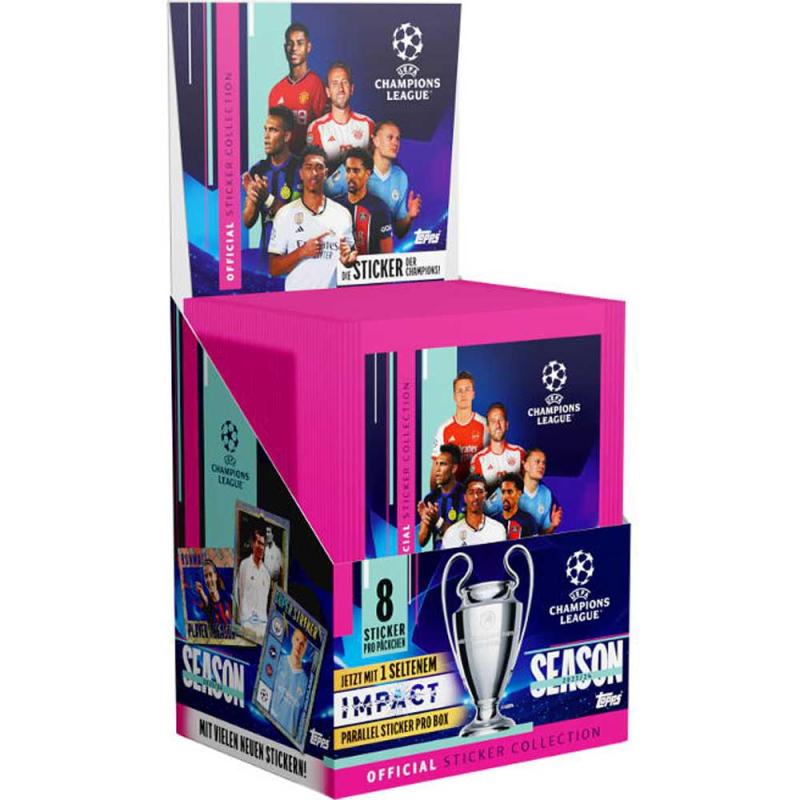 Hel Box (50 Paket) - Topps UEFA Champions League Stickers 2023-24 (Klisterbilder)