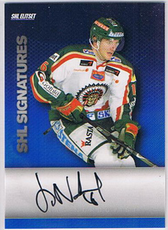 2008-09 SHL Signatures s.2 #06 Jonas Nordqvist Frölunda Indians