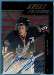 Jason Spezza 2000-10 Upper Deck CHL Propects Great Futures Autograph 634/650