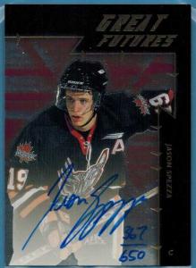 Jason Spezza 2000-10 Upper Deck CHL Propects Great Futures Autograph 367/650