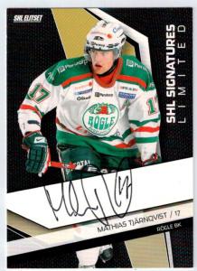 2009-10 SHL Limited Signatures s.1 #4 Mathias Tjärnqvist Rögle BK /25