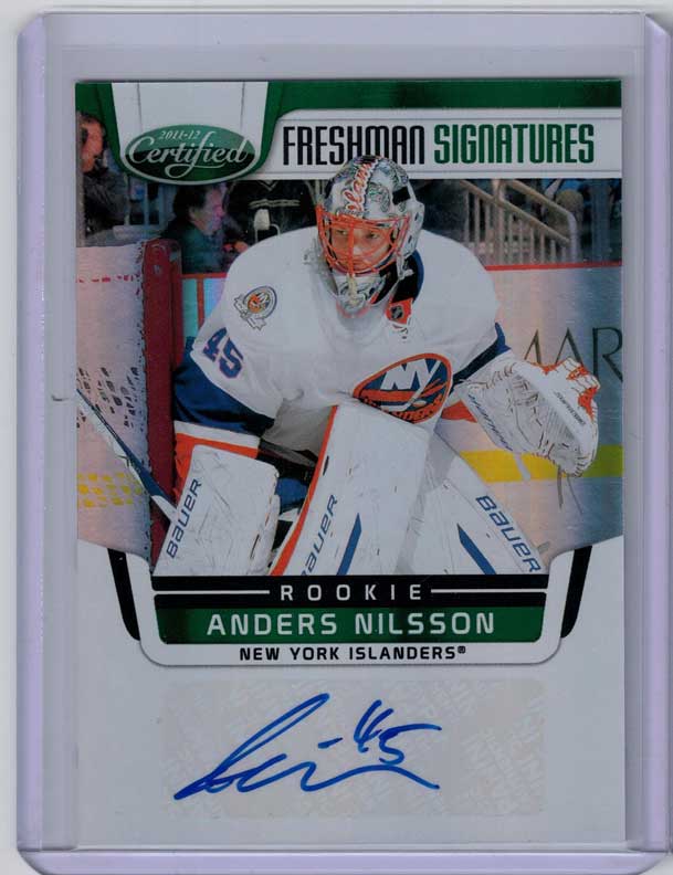 Anders Nilsson 2011-12 Certified Mirror Emerald #227 Autograph /5