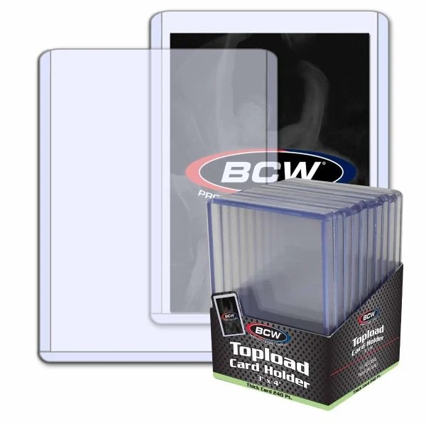 BCW - Thick Card Topload Holder - 240 PT - 10 Toploaders