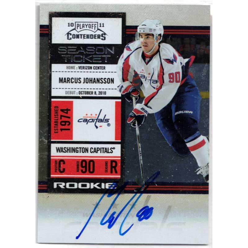 Marcus Johansson 2010-11 Playoff Contenders #165 Autograph RC