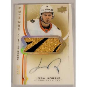 Josh Norris 2020-21 Upper Deck Premier Acetate Rookie Patch Autographs Gold Spectrum #ARJN /49