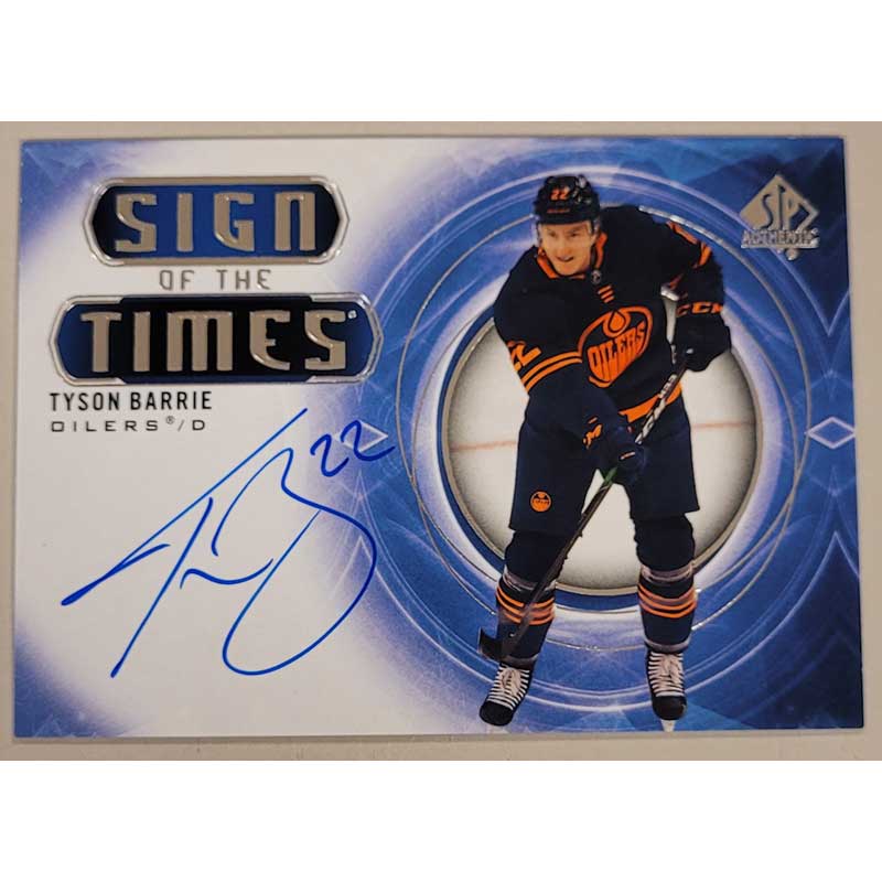 Tyson Barrie 2020-21 SP Authentic Sign of the Times #SOTTTB