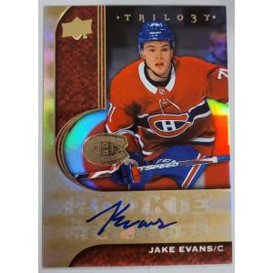 Jake Evans 2020-21 Upper Deck Trilogy Rookie Renditions Autographs Gold #RR15