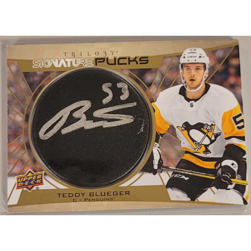 Teddy Blueger 2020-21 Upper Deck Trilogy Signature Pucks #SPTB