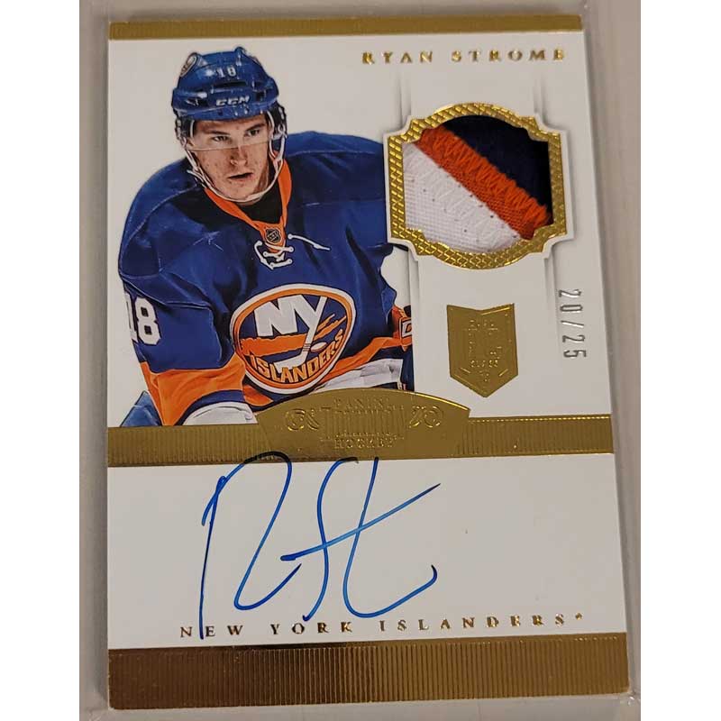 Ryan Strome 2013-14 Dominion #163 Patch Autograph /199 RC (inserted in 2013-14 Rookie Anthology)