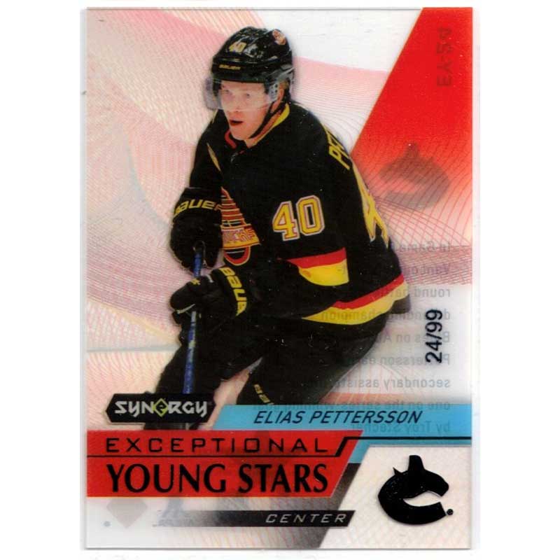 Elias Pettersson 2020-21 Synergy Exceptional Young Stars Black #EY24  /99