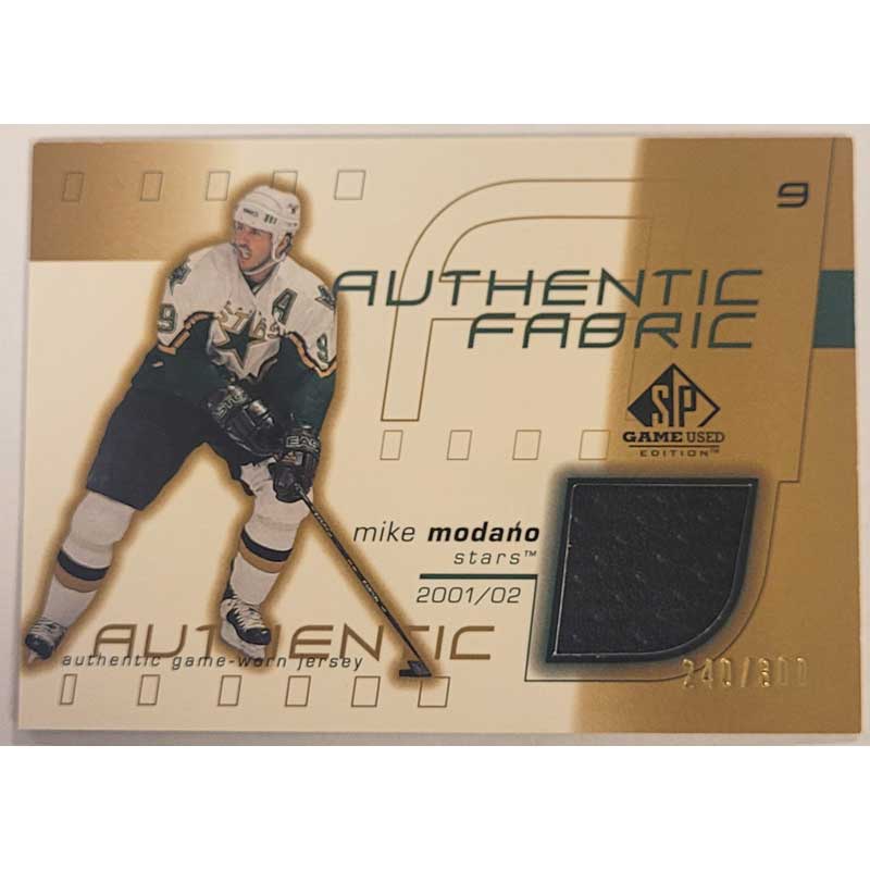 Mike Modano 2001-02 SP Game Used Authentic Fabric Gold #AFMM /300