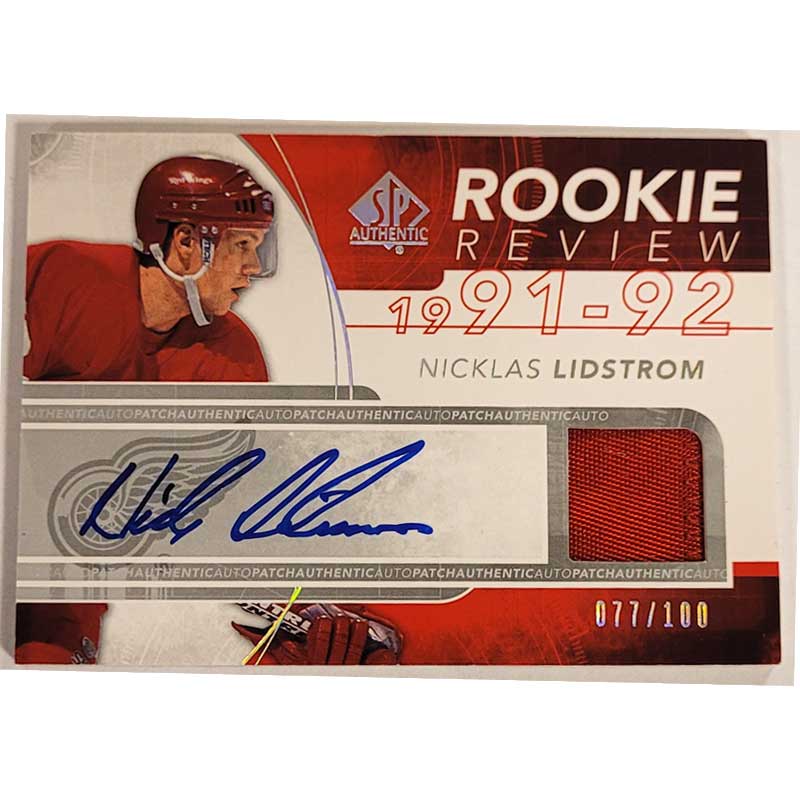 Nicklas Lidström 2008-09 SP Authentic Rookie Review Autographed Patches #RRNL /100