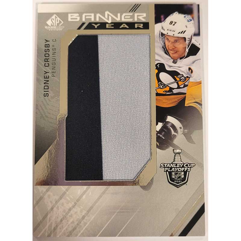 Sidney Crosby 2021-22 SP Game Used '21 Stanley Cup Playoffs Banner Year Relics #BYSCSC