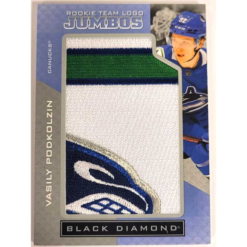 Vasily Podkolzin 2021-22 Black Diamond Rookie Team Logo Jumbo Puzzle Patches #RTLVP