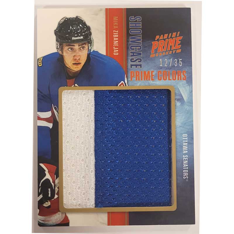 Mika Zibanejad 2011-12 Panini Prime Showcase Jersey Prime Colors #13 12/35