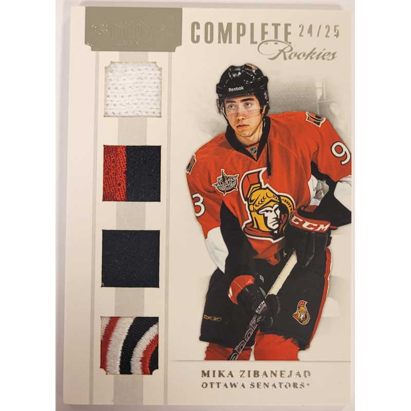 Mika Zibanejad 2011-12 Dominion Complete Rookies Quad Jerseys #27 /25