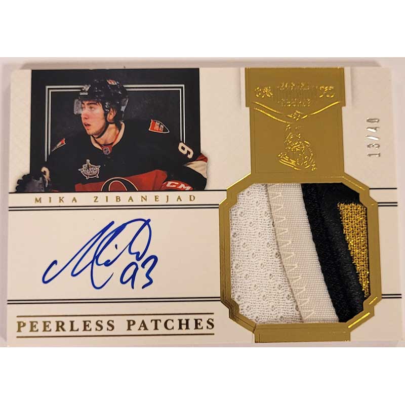 Mika Zibanejad 2011-12 Dominion Peerless Patches Autographs #67 /40