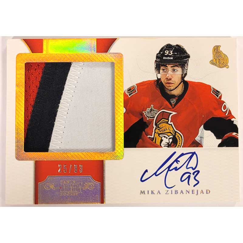 Mika Zibanejad 2011-12 Dominion Autographed Rookie Patches Horizontal #194 /93