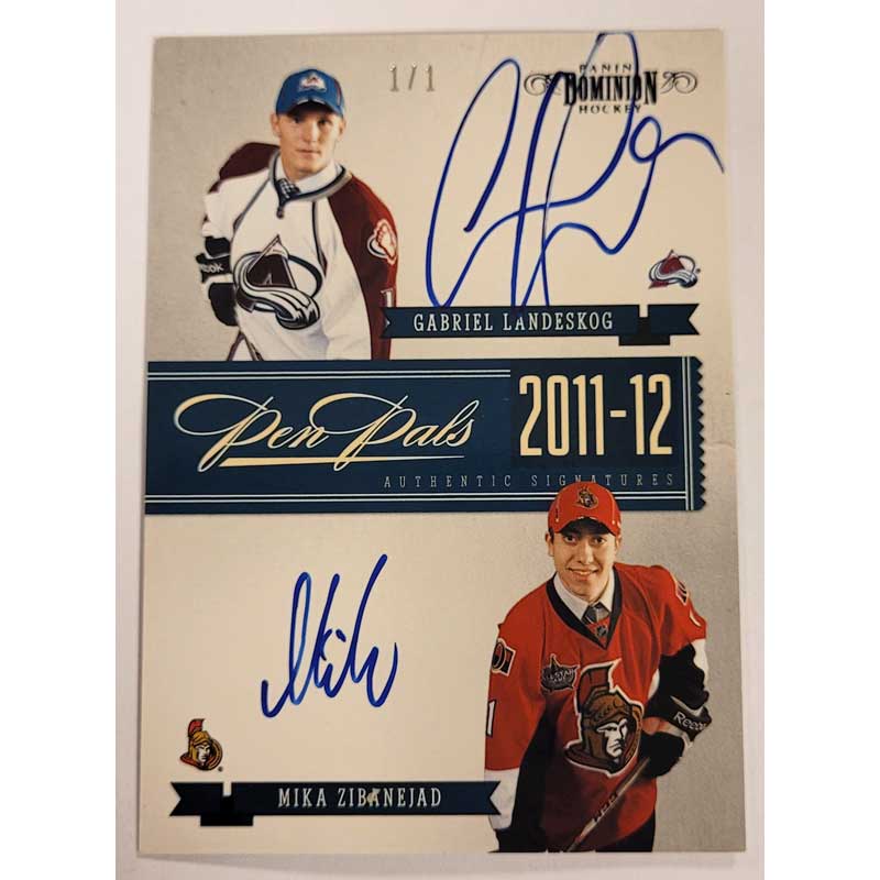 Gabriel Landeskog/Mika Zibanejad 2011-12 Dominion RPS Pen Pals Black #71 1/1