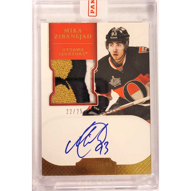 Mika Zibanejad Patch 2011-12 Dominion Gold #194 Autograph 22/25