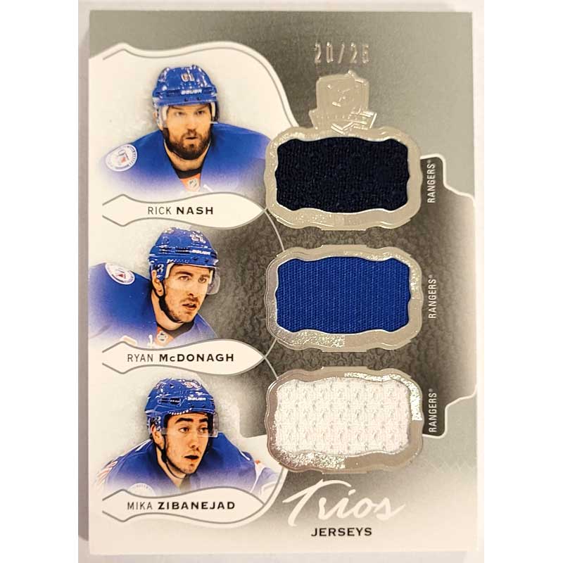 Rick Nash / Ryan McDonagh / Mika Zibanejad 2016-17 The Cup Trios Jerseys #C3NYR /25